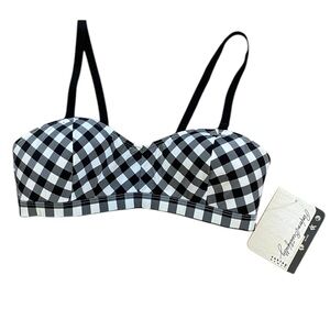 New Oakley Checkered Bikini Top M